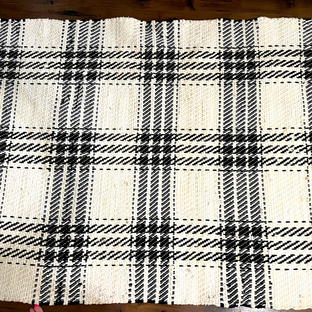 Room Essentials Black and White Checkered Door Mat